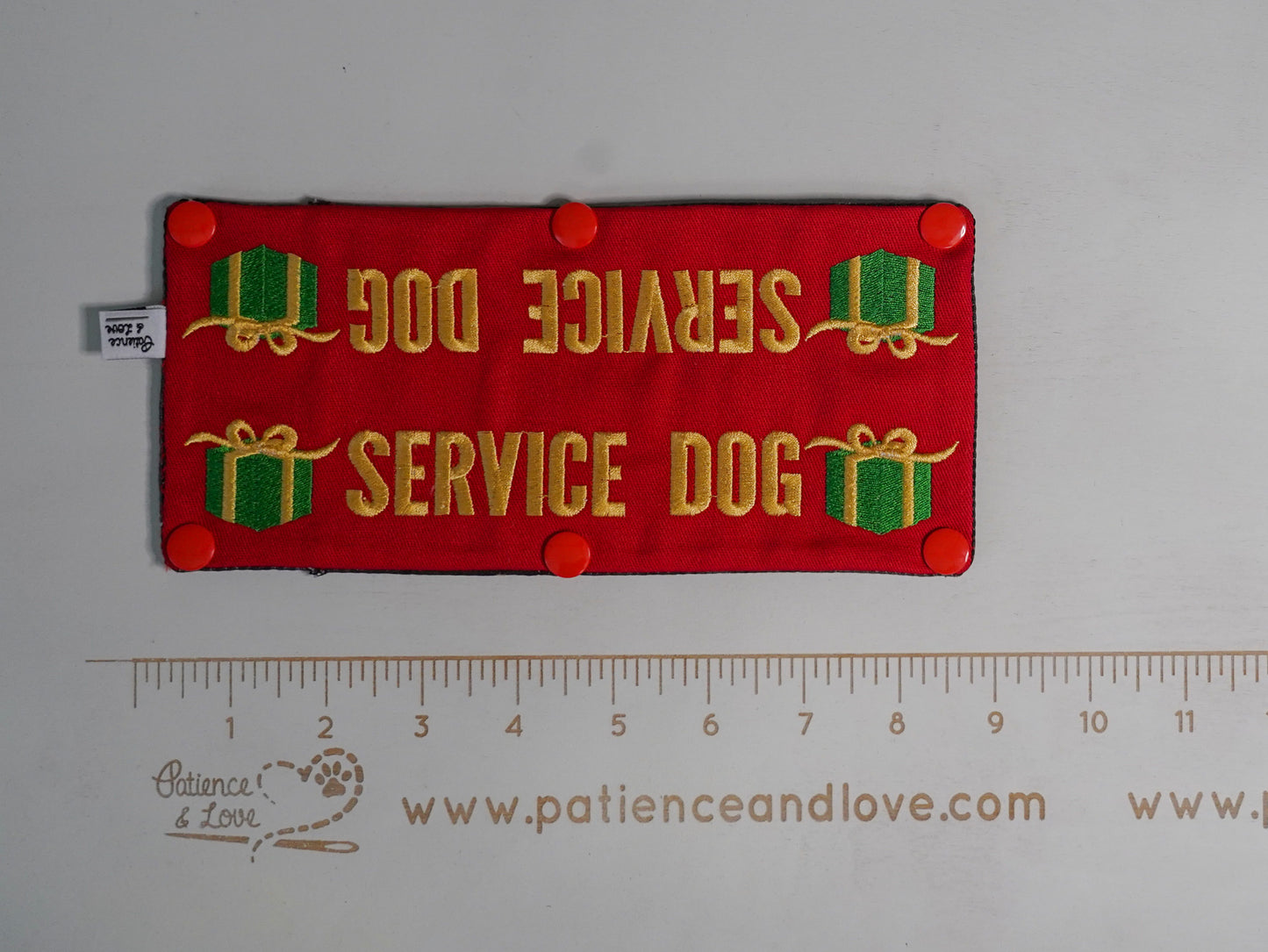 Seasonal Sleeves / Ready to Ship - service dog, present, Christmas themed, Leash sleeve