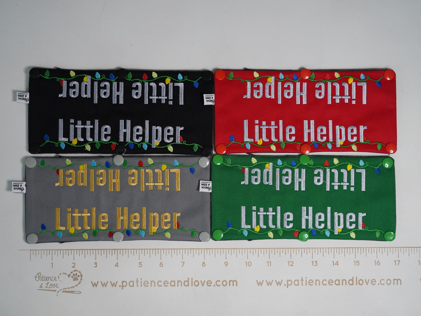 Seasonal Sleeves / Ready to Ship - little helper, lights, Christmas themed, Leash sleeve