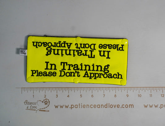 PREMADE - Ready to ship sleeve - In training - please don't approach, Leash sleeve