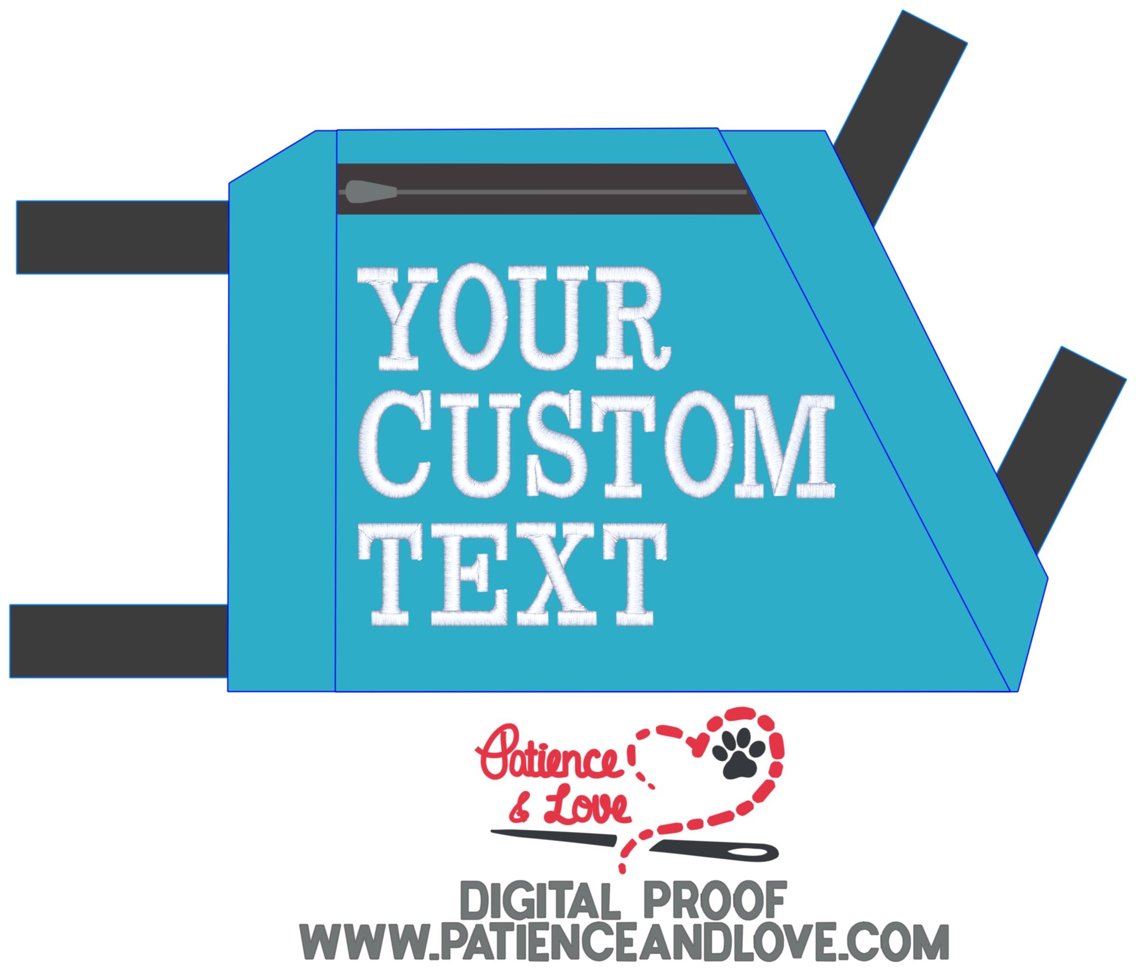 Custom Guide Dog Sign, offset handle sign, your text, adjustable strap ...