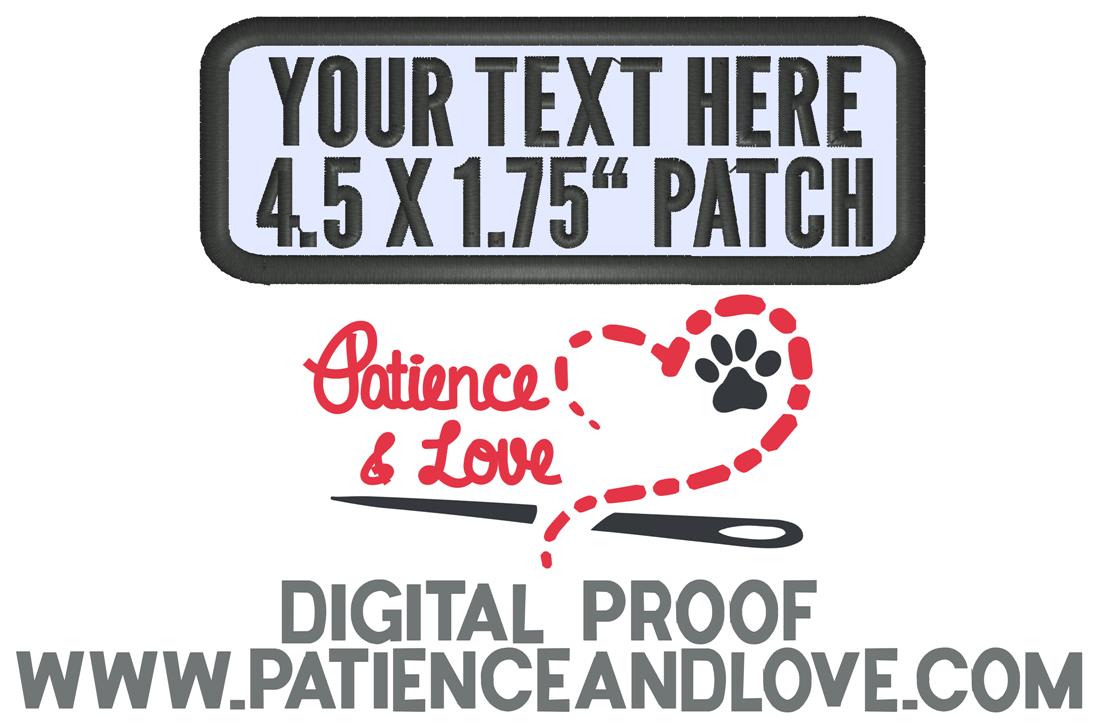 Custom Patch, 4.5 Inch rectangular patch