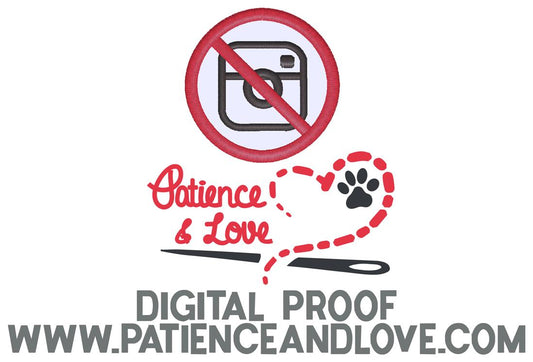 No Pictures symbol, 2inch round patch