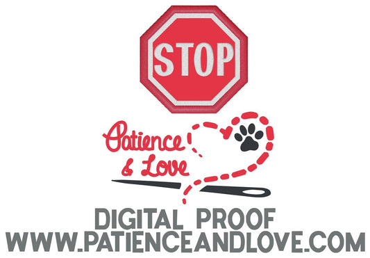 Stop sign symbol, 2inch round patch