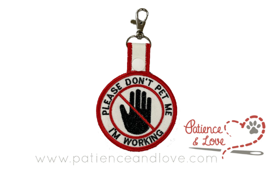 Snap Tab Fob Key, Your custom text and design, Embroidered on the front with your details.