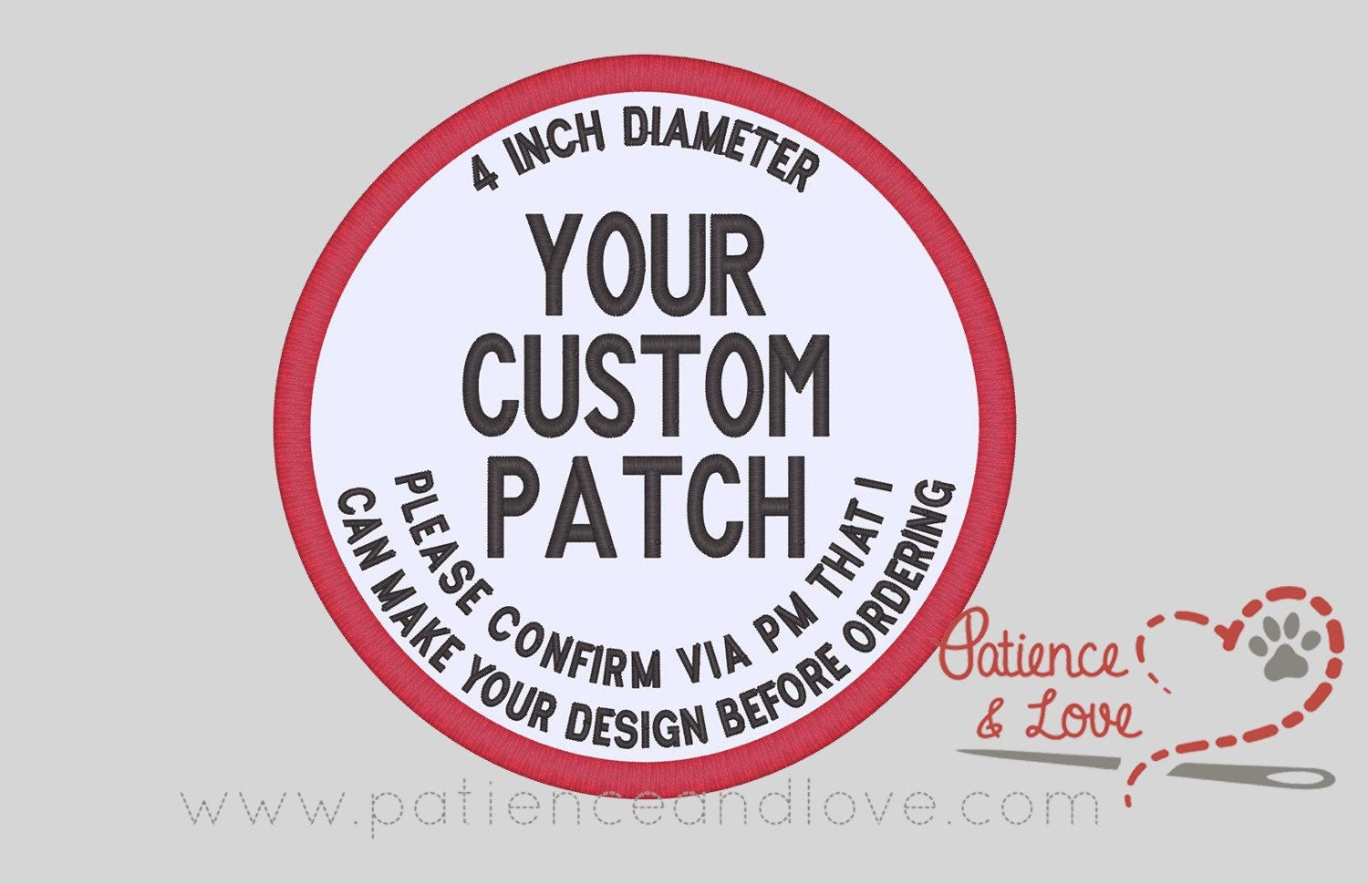 Custom Patch, 4-inch round patch – PatienceandLove143