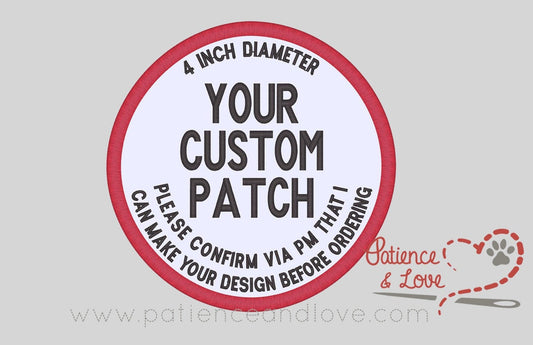Custom Patch, 4-inch round patch
