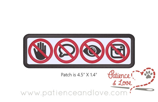 6x2 Do Not Pet W/symbols Vertical Patch 