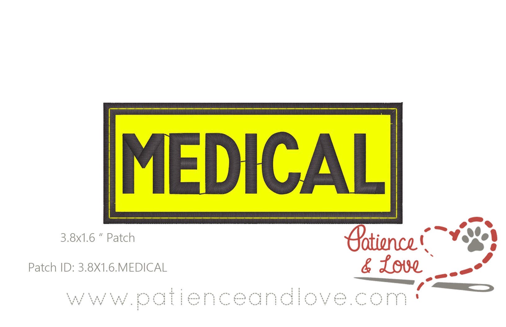 Medical, 3.8 x 1.6 inch rectangular patch – PatienceandLove143