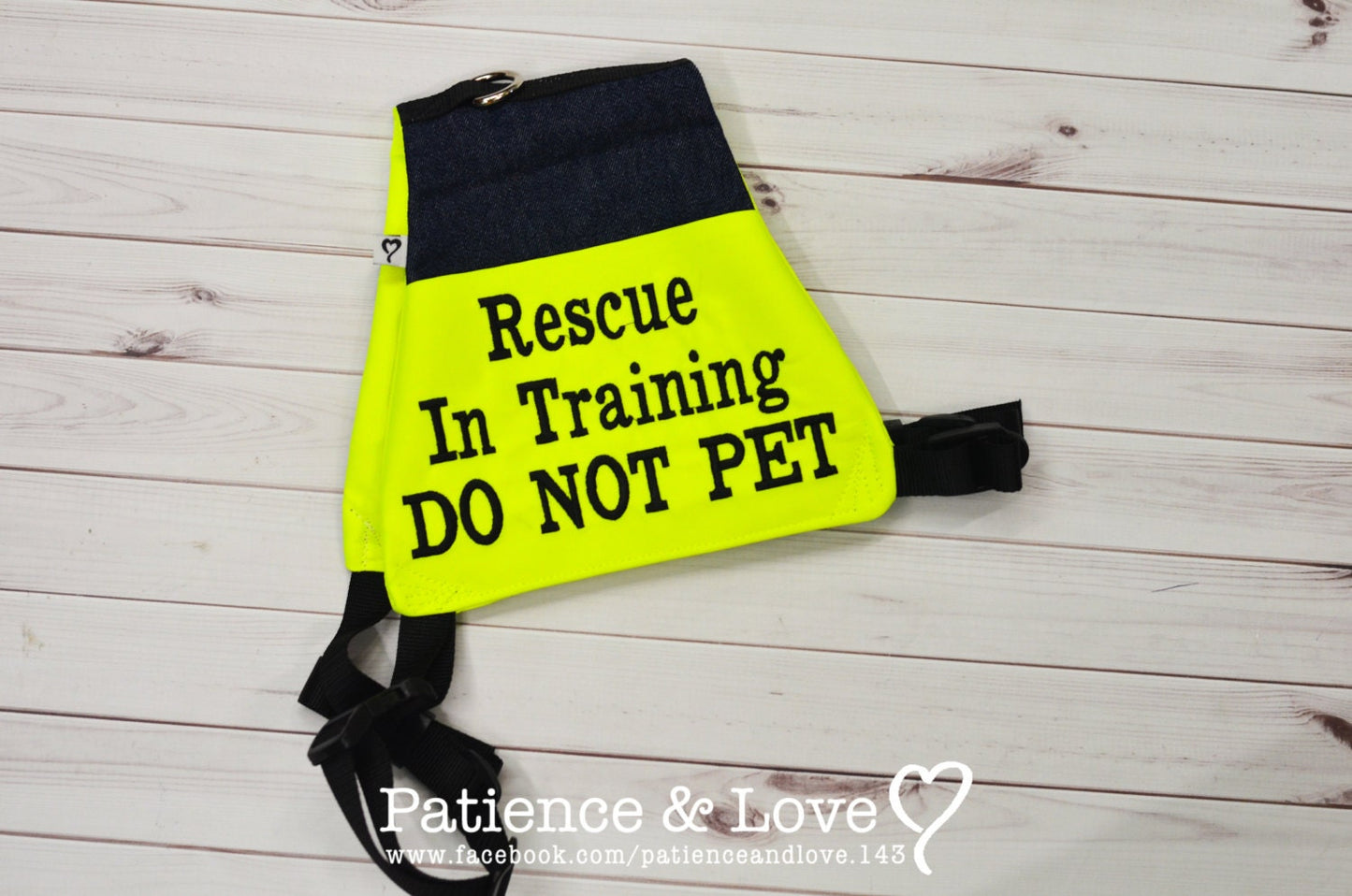 Rescue In Training, Do Not Pet, Butterfly Style Embroidered Vest