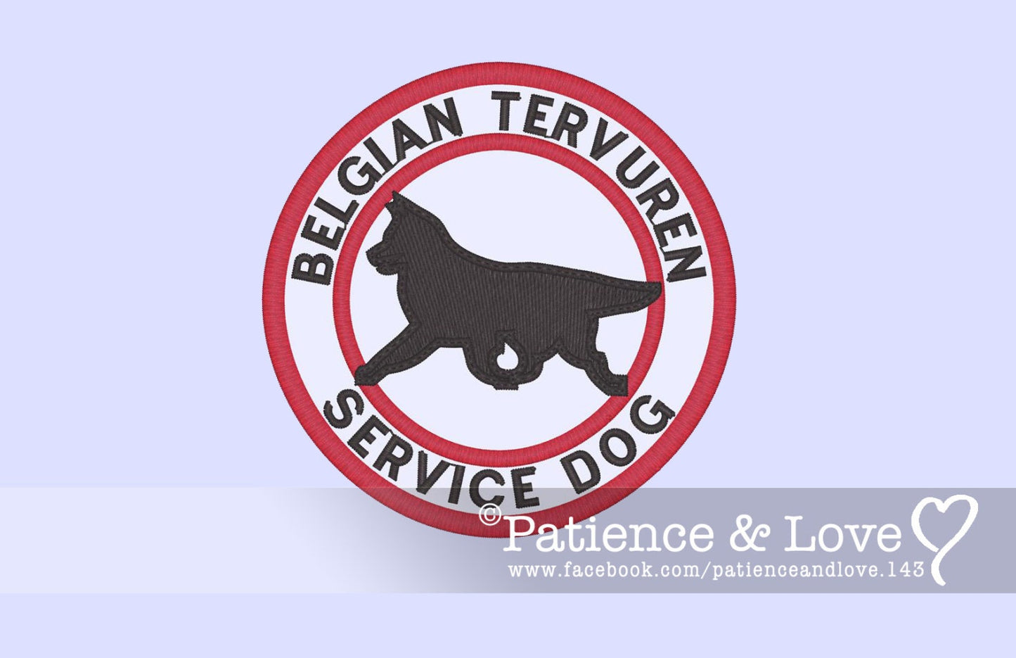 Breed, Belgian Tervuren Service Dog, Select your breed, 3 inch round patch