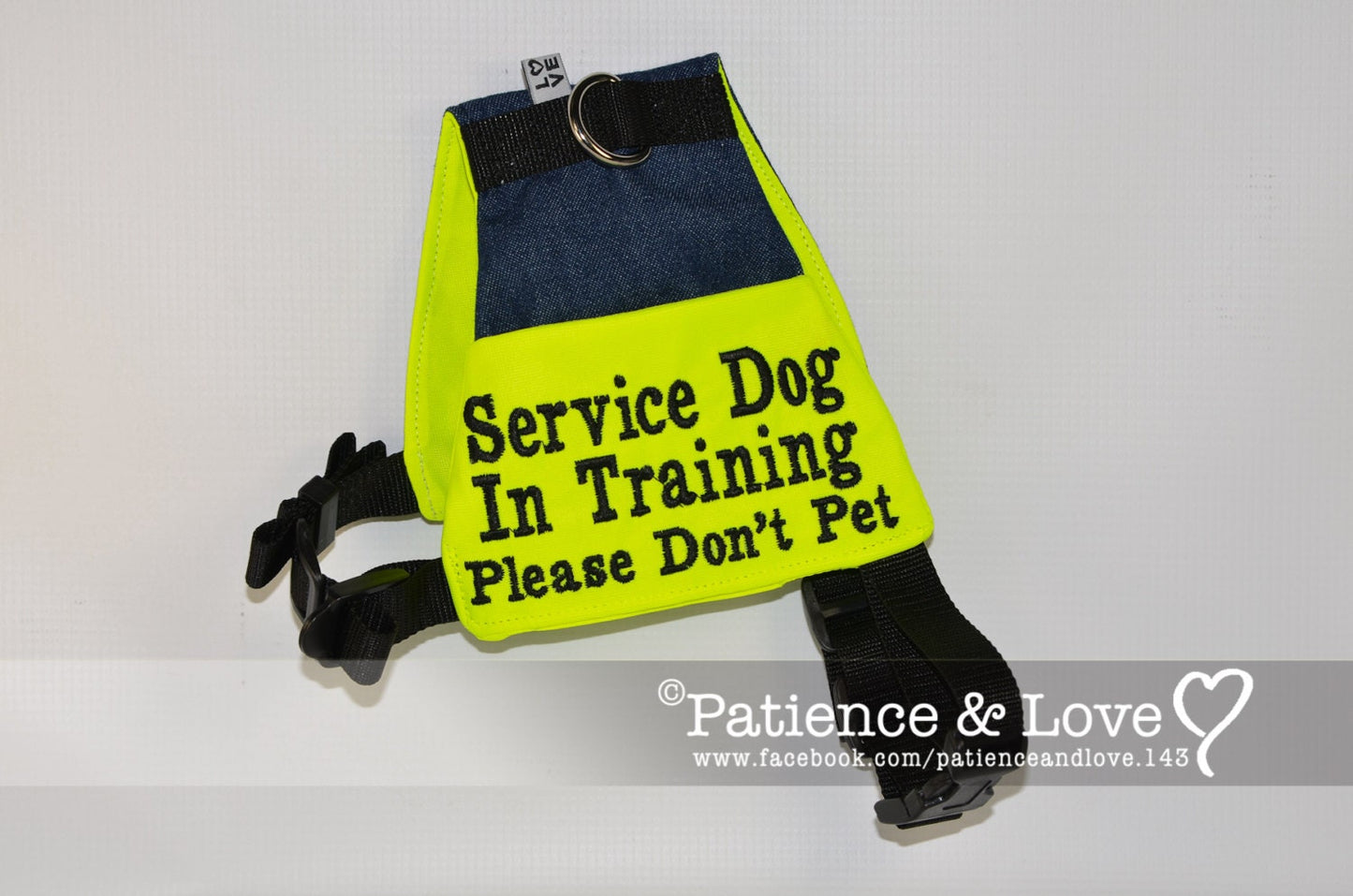 Service Dog In Training Please Don't Pet, Butterfly Style Embroidered Vest