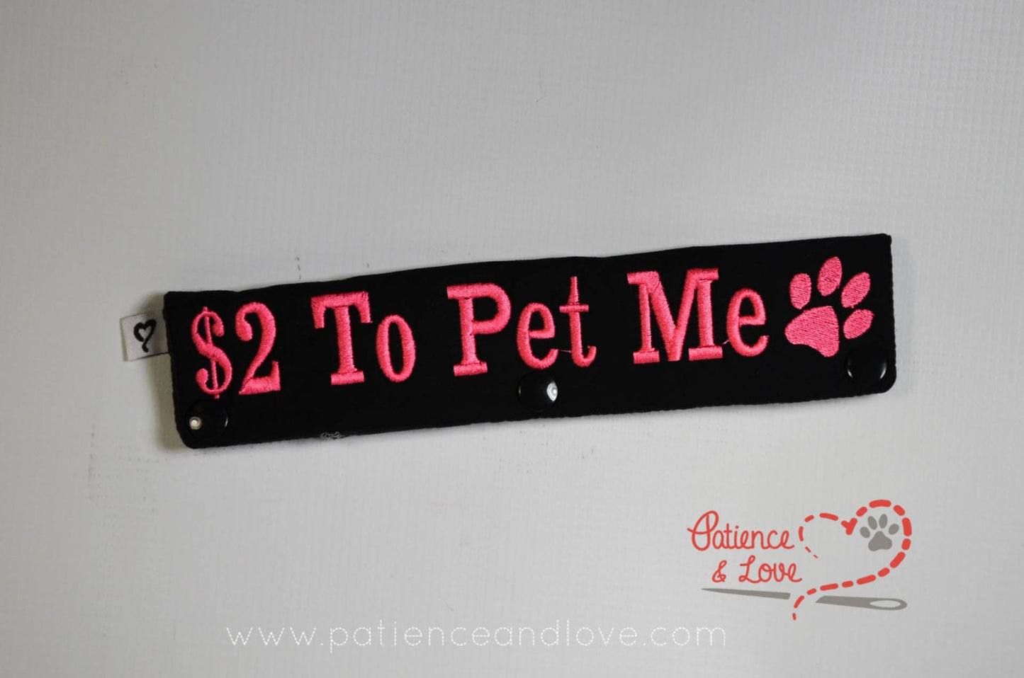 2 dollars to pet me with paw print, Leash Sleeve