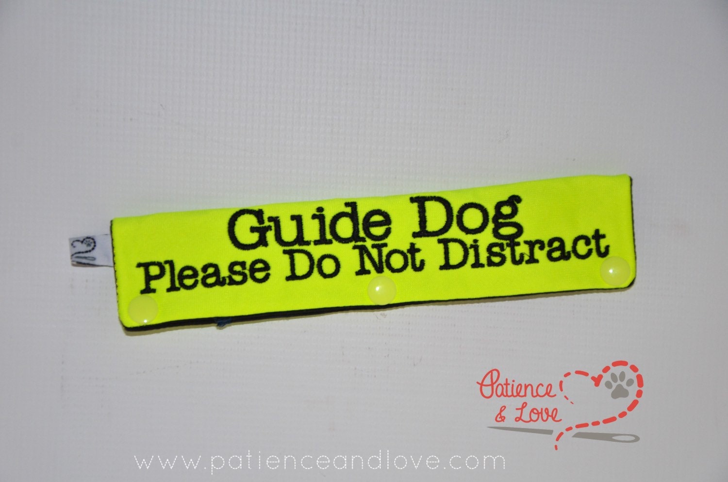 Guide Dog - Please Do Not Distract, 2 lines of text, Leash Sleeve ...